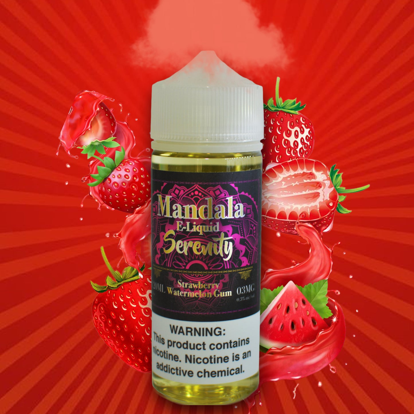 Mandala E-Liquid Serenity Strawberry Watermelon Bubblegum
